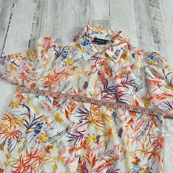 ModCloth Be Buzzworthy Button Up Blouse Size L - Picture 9 of 10